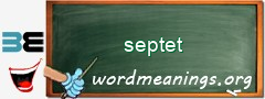 WordMeaning blackboard for septet